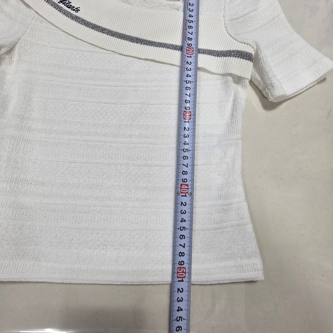 0034 EGOIST 에고이스트 오프화이트 오프숄더 니트 반팔 66 슬림 상품이미지5