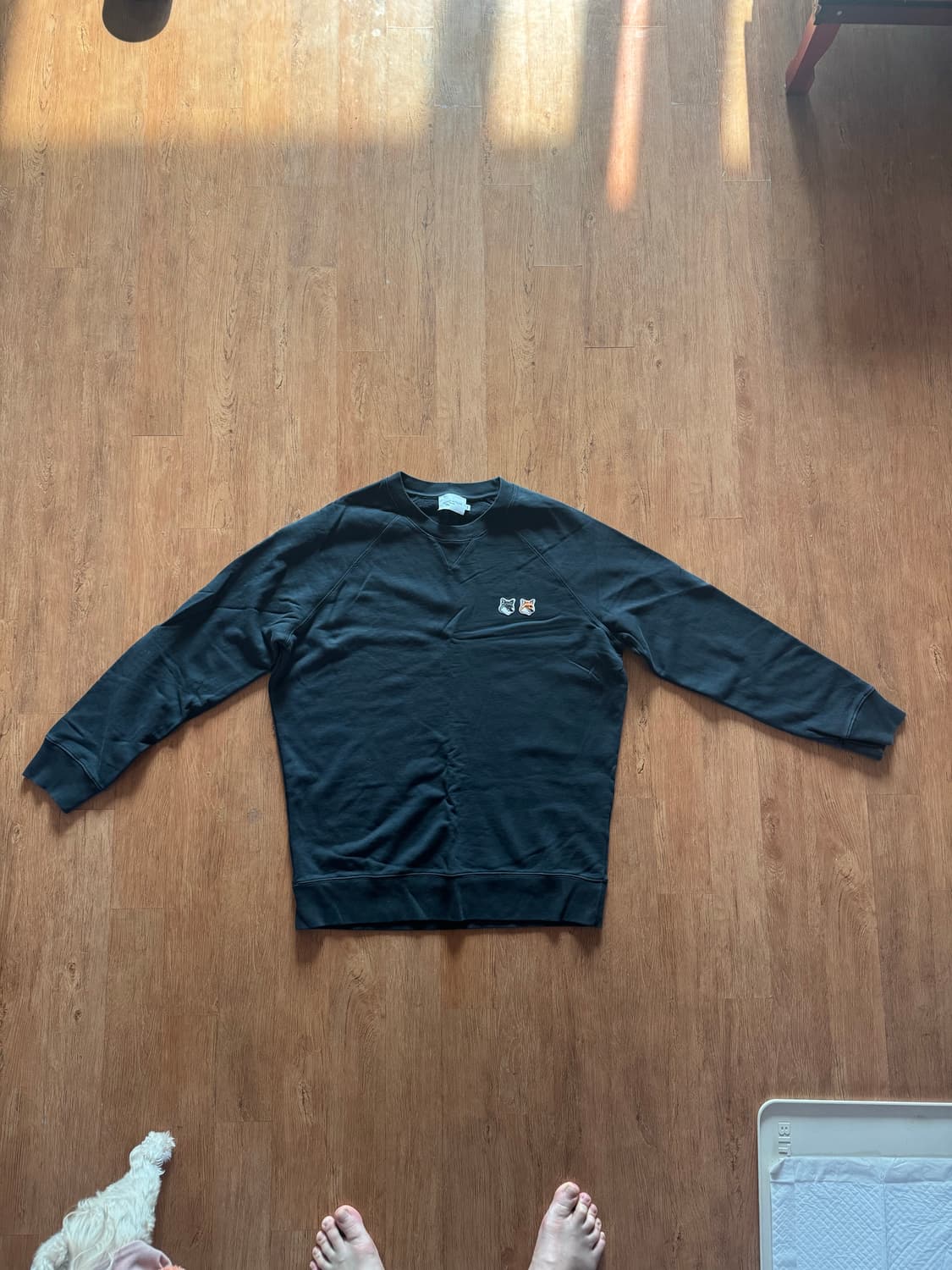 메종 키츠네 더블 폭스 헤드 패치 클래식 스웨트셔츠 앤트러사이트 XXL 상품이미지1