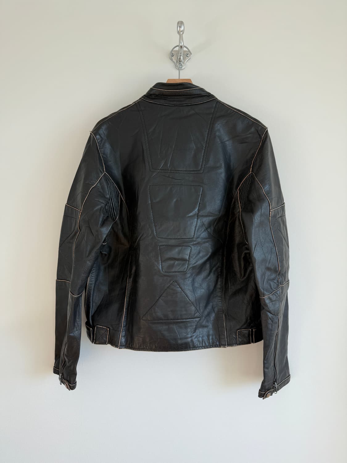 Top skin 레이싱 레더 자켓 상품이미지6