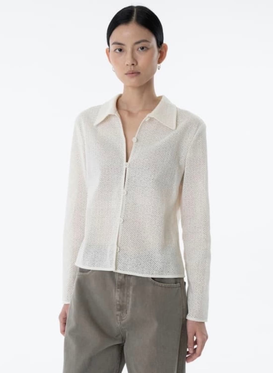 아모멘토 22SS crochet long sleeve shirt 상품이미지2