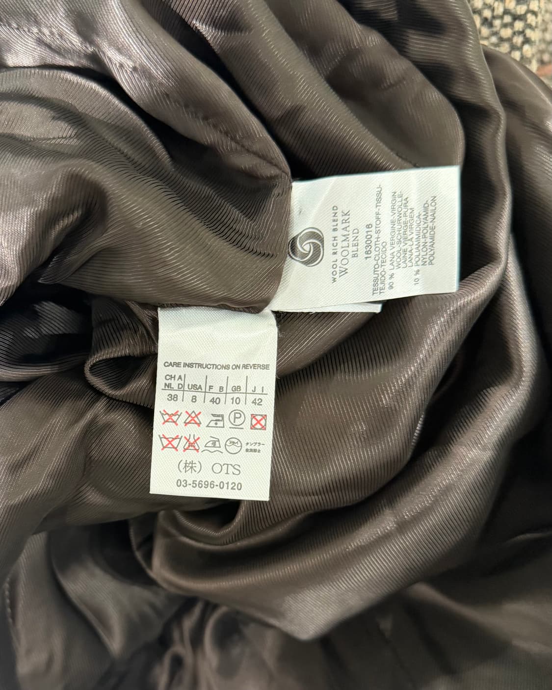 막스마라 위켄드 브라운 트위드 골드버튼 코트 상품이미지9