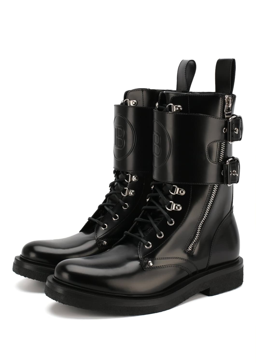 [새상품] 발망 하이탑 레더 B 로고 커버 컴뱃 레인저 부츠 블랙 상품이미지1