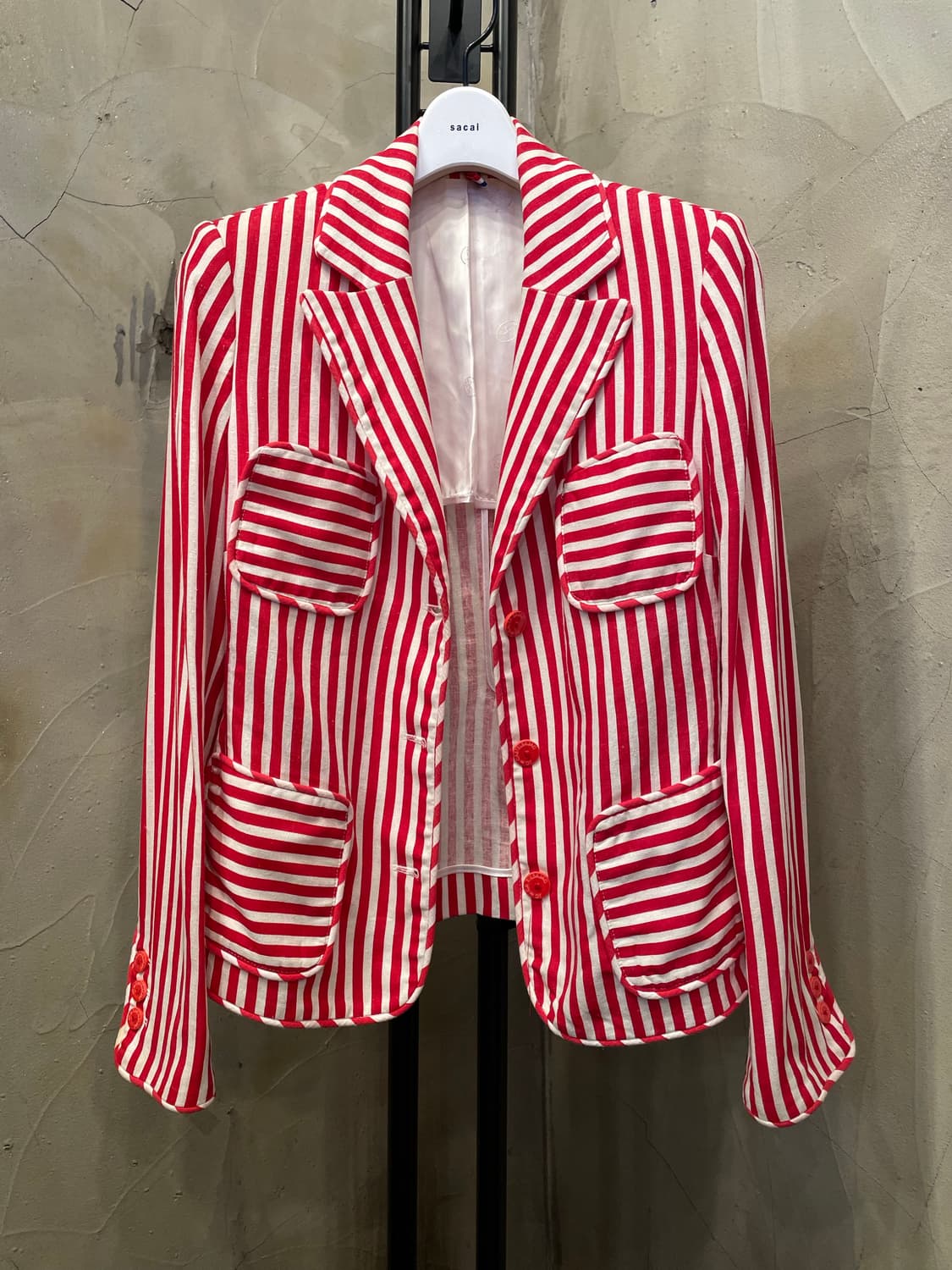 카스텔바작 이태리 린넨 비스코스 레드 자켓 66 상품이미지3