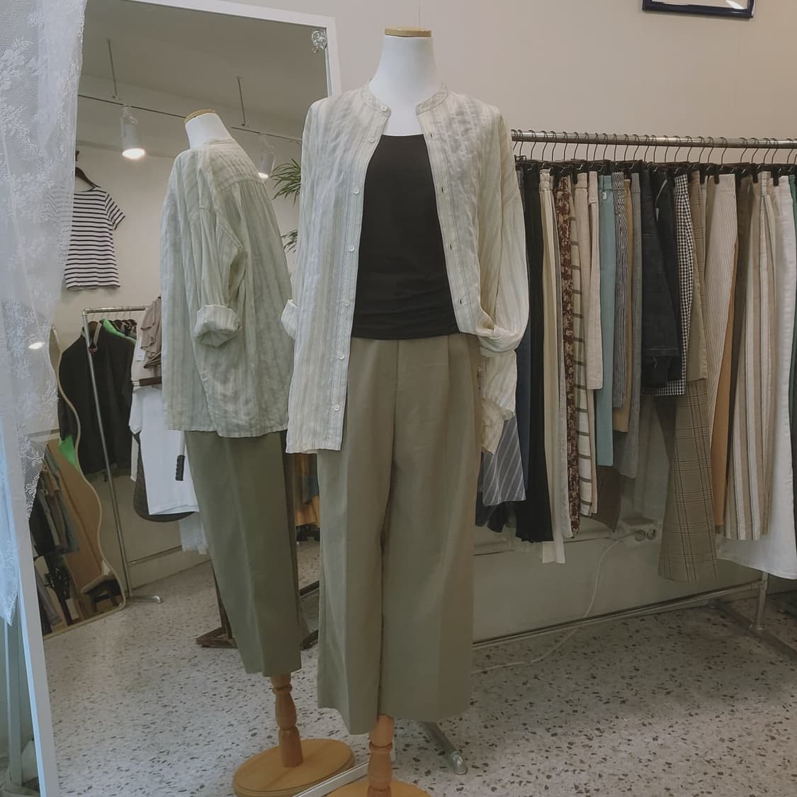 Dereklam 썸머 카키슬랙스 상품이미지2