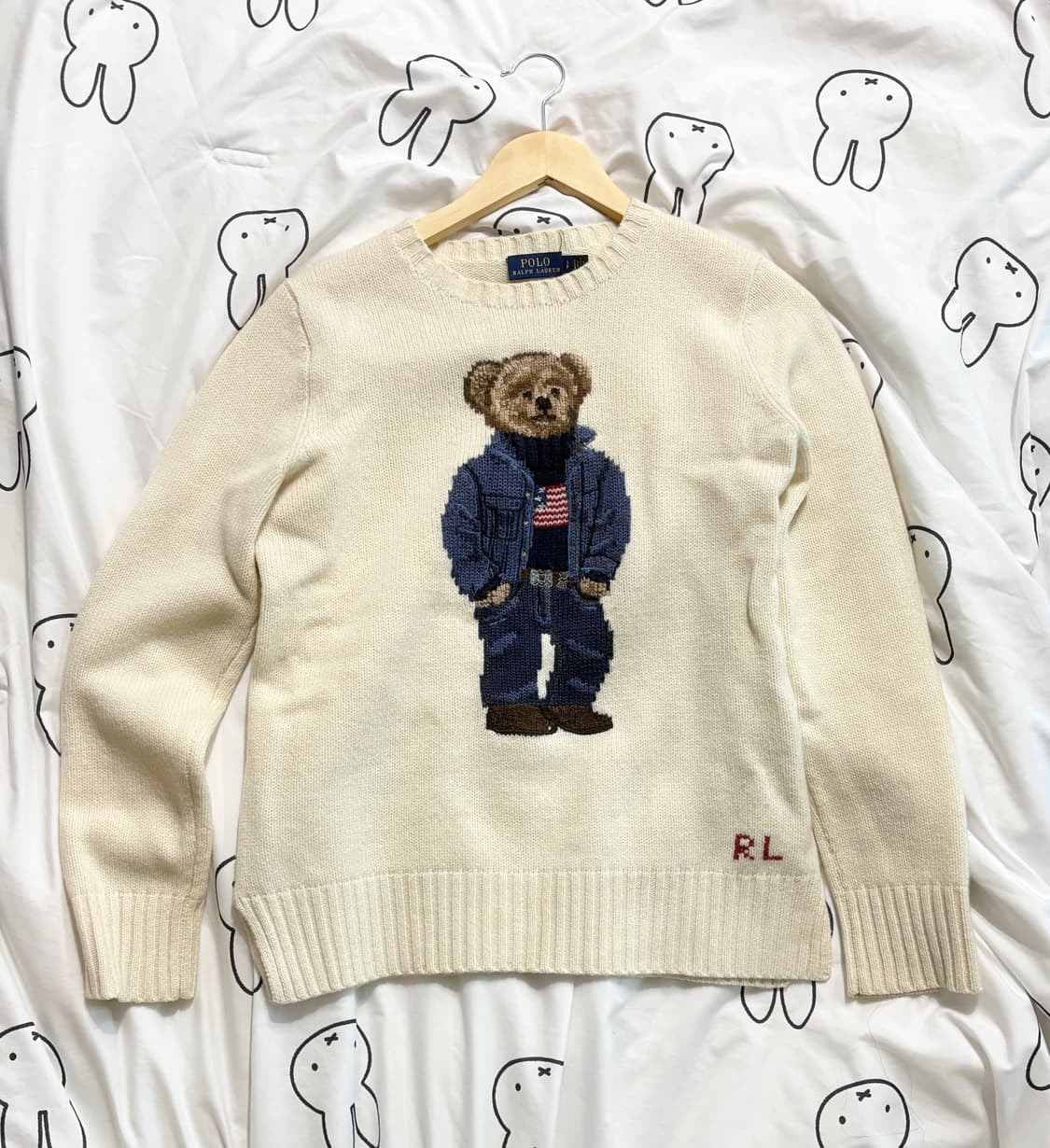 랄프로렌 폴로 베어 스웨터 곰돌이 니트 아이보리 크림 상품이미지1
