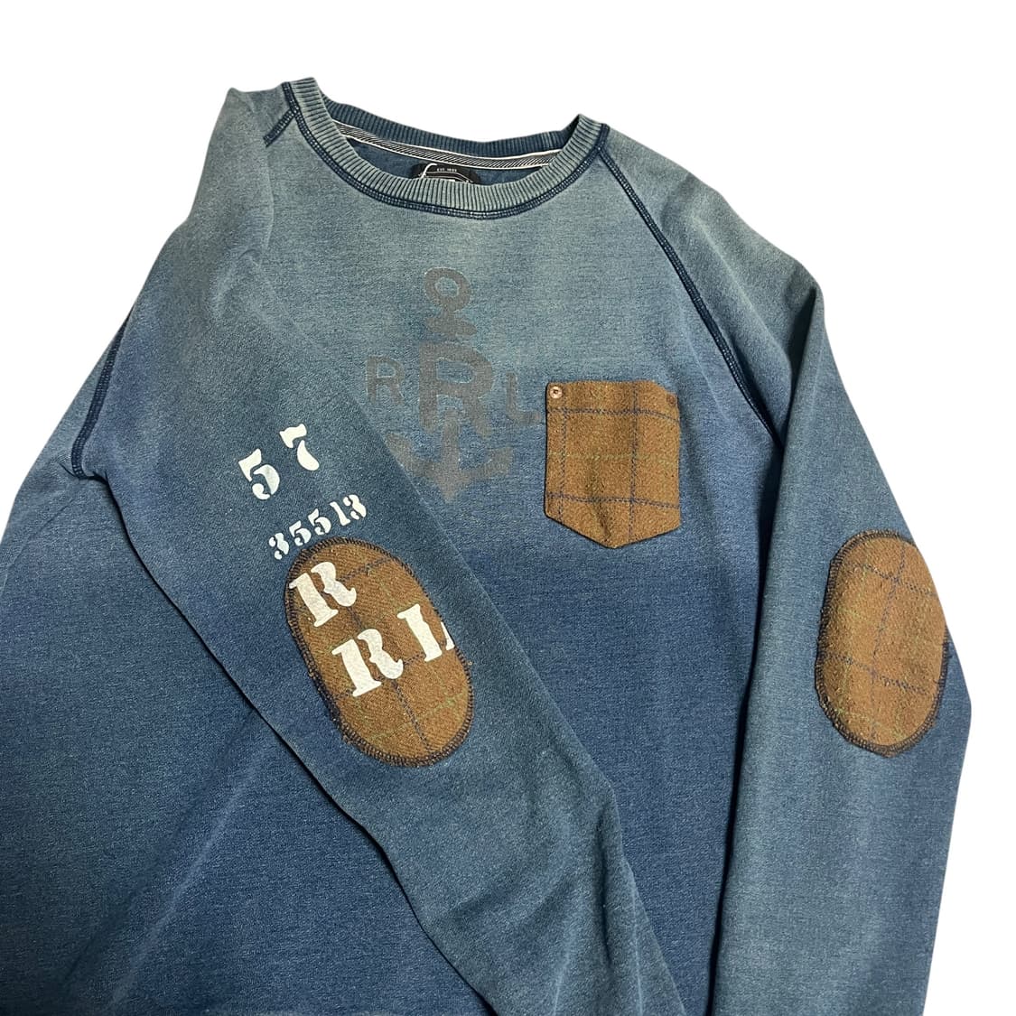 더블알엘 RRL 워시드 블루 맨투맨 상품이미지4