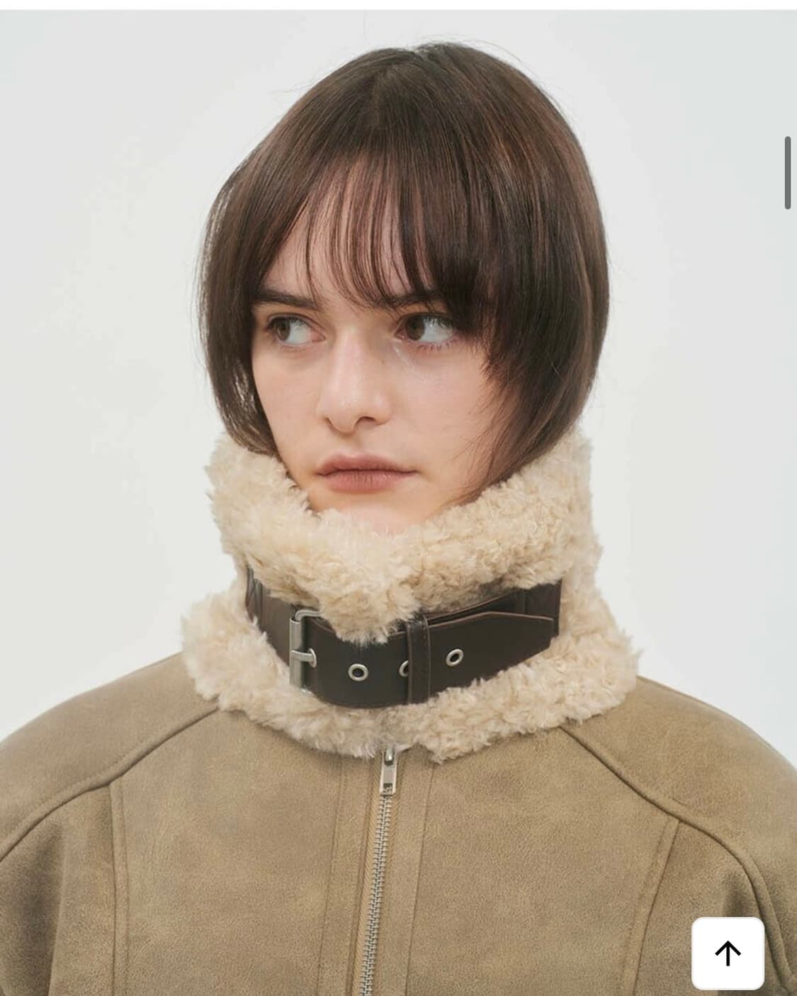 밀로 우먼 빈티지 크랙 시어링 자켓 카멜 s 상품이미지5