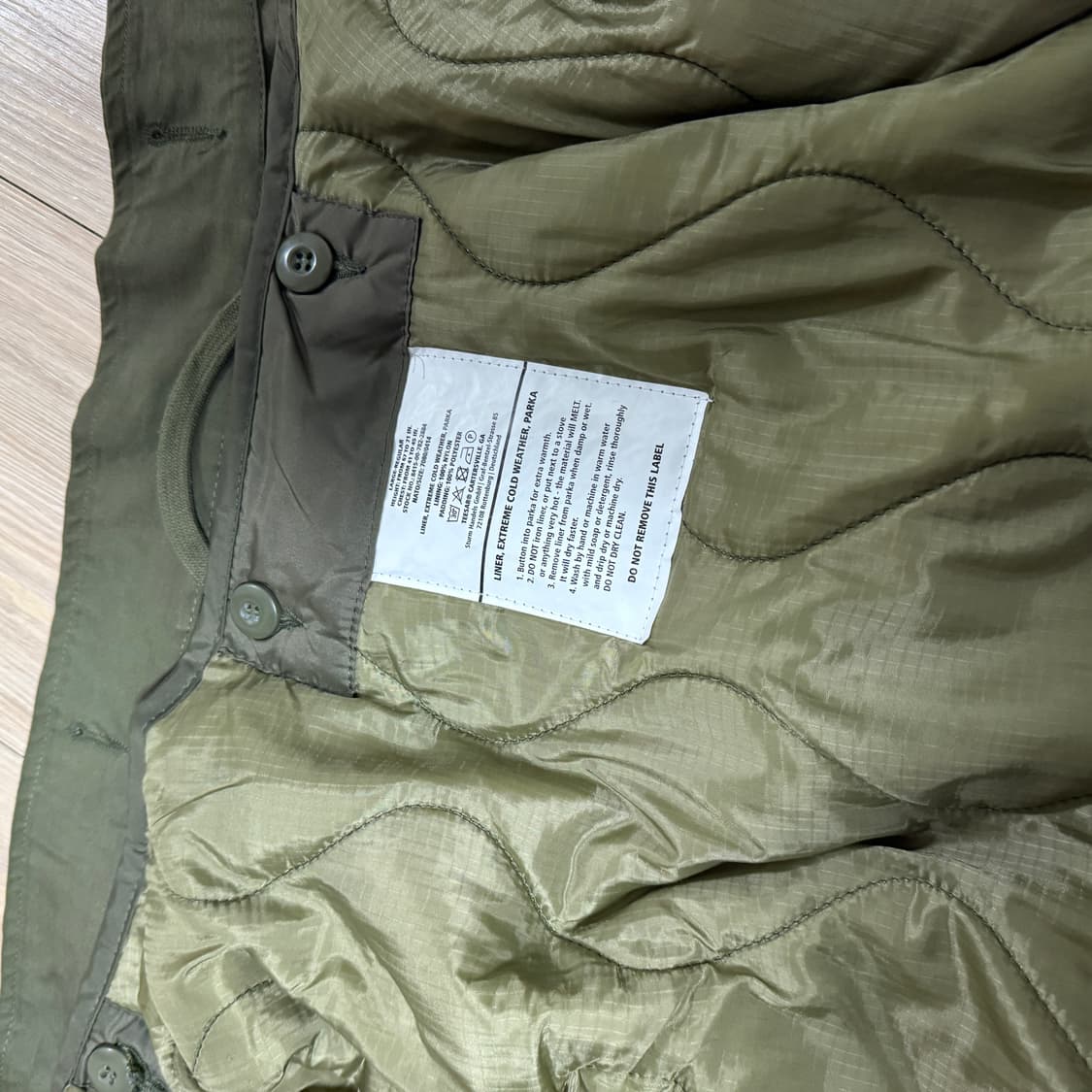 L) 145,000원 밀텍 밀리터리 서플러스 m65 개파카 올리브 상품이미지5