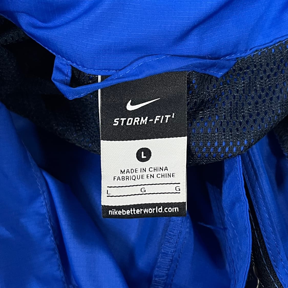 [정품/L] 나이키 블루 블랙 바람막이 후드집업 b17 상품이미지5
