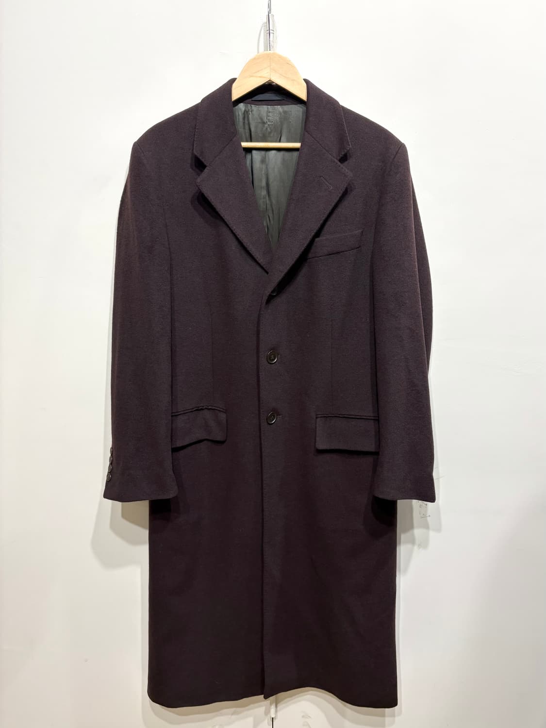 입생로랑 울 앙고라 롱 코트 상품이미지2