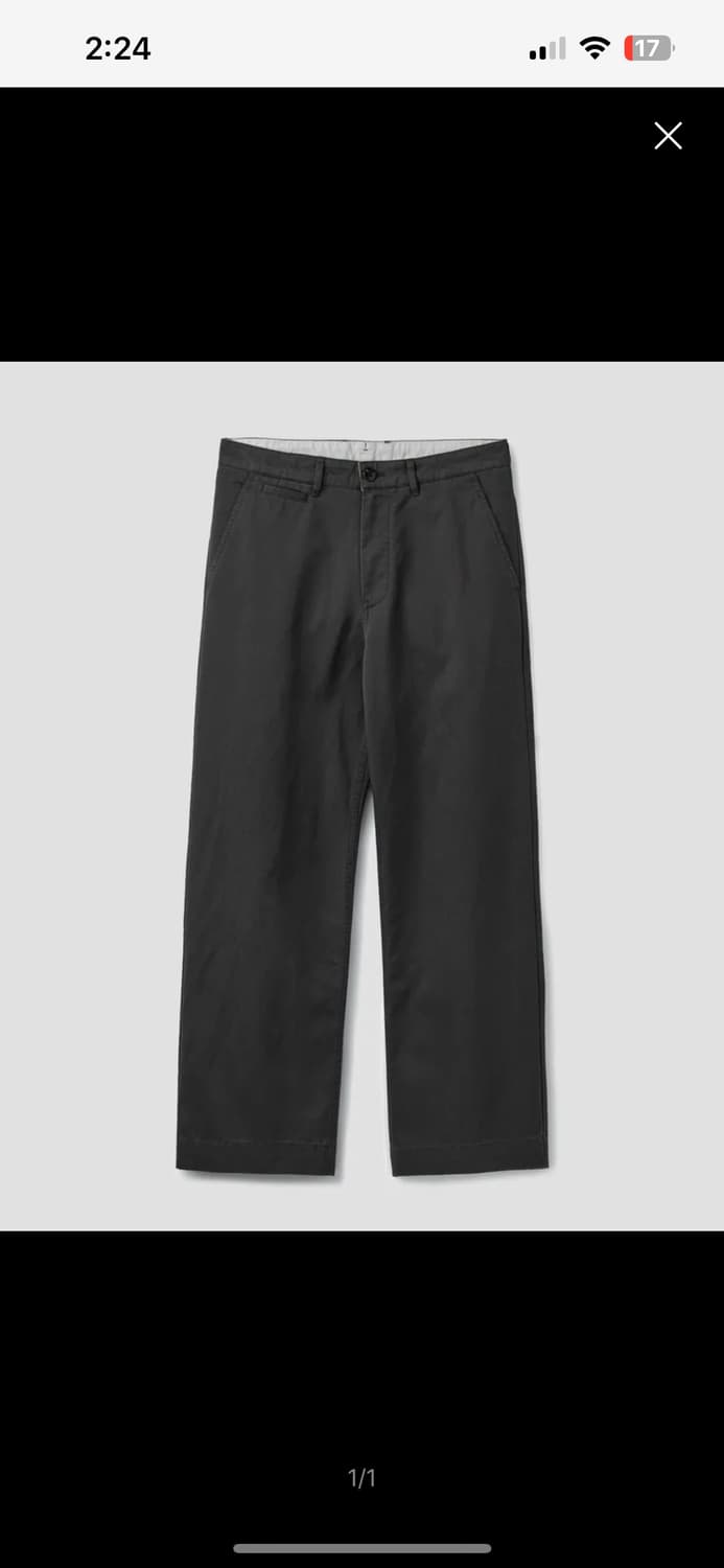 유니온블루 데스크 치노 차콜 (S) 상품이미지1