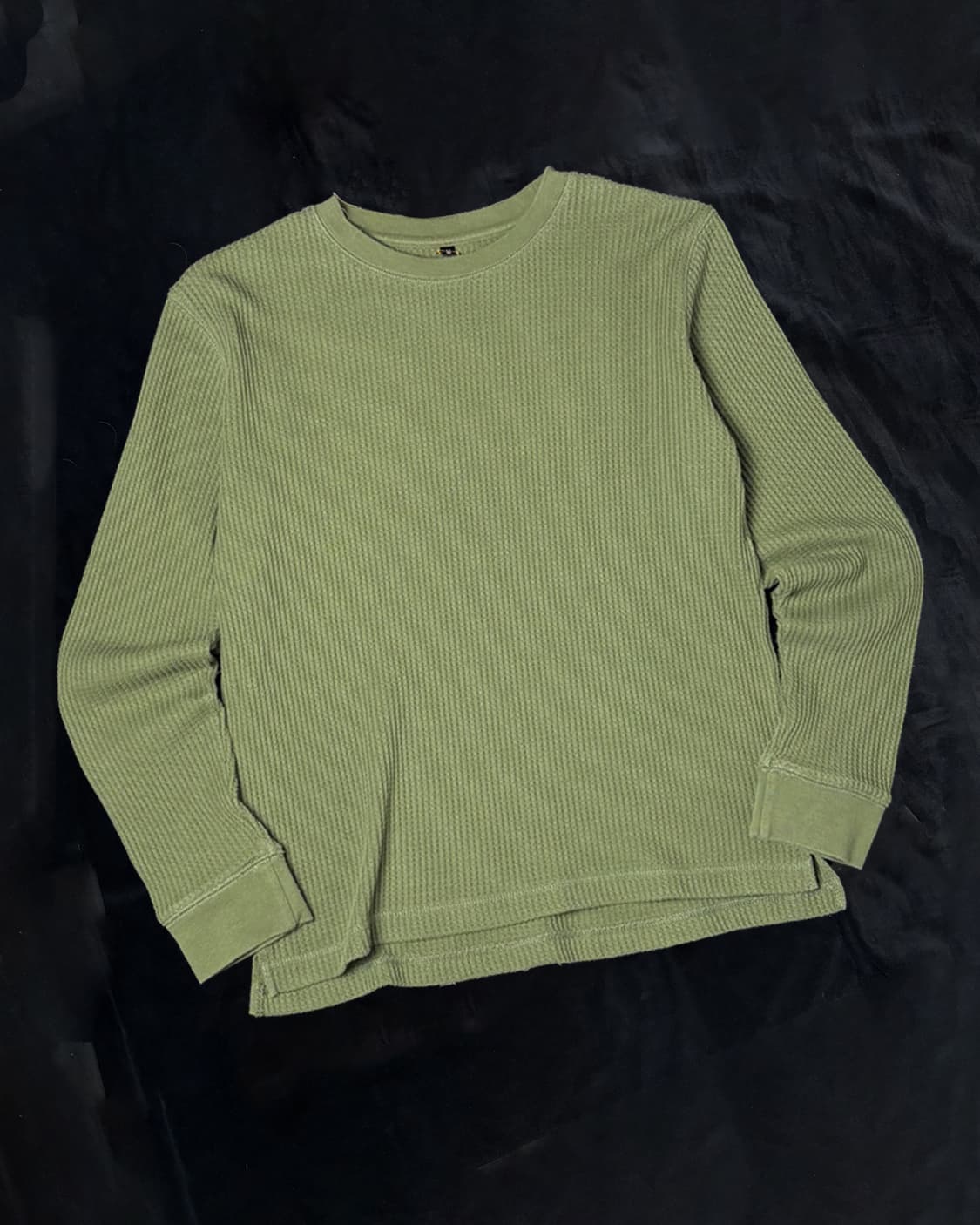 일본빈티지 와플 롱슬리브  상품이미지1