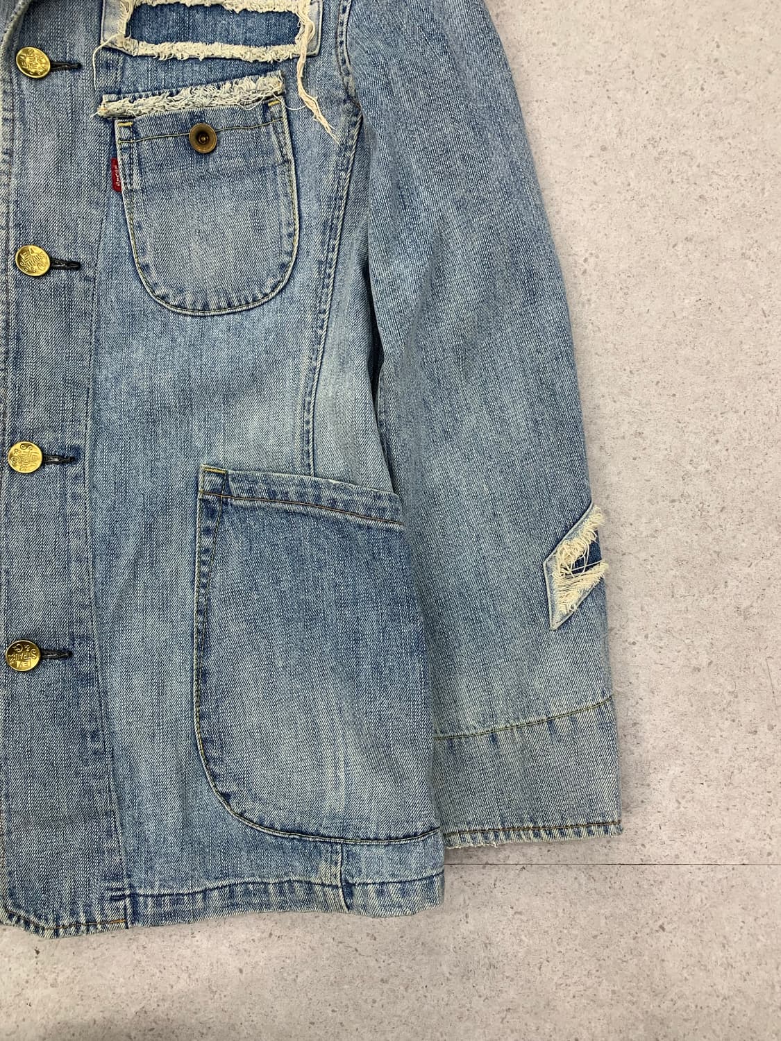 Levis 00s 리바이스 레드룹 디스트로이드 데님자켓 상품이미지3