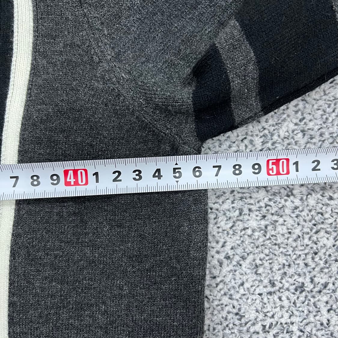 M 베네통 여성 스트라이프 카라 니트 0313M 상품이미지6