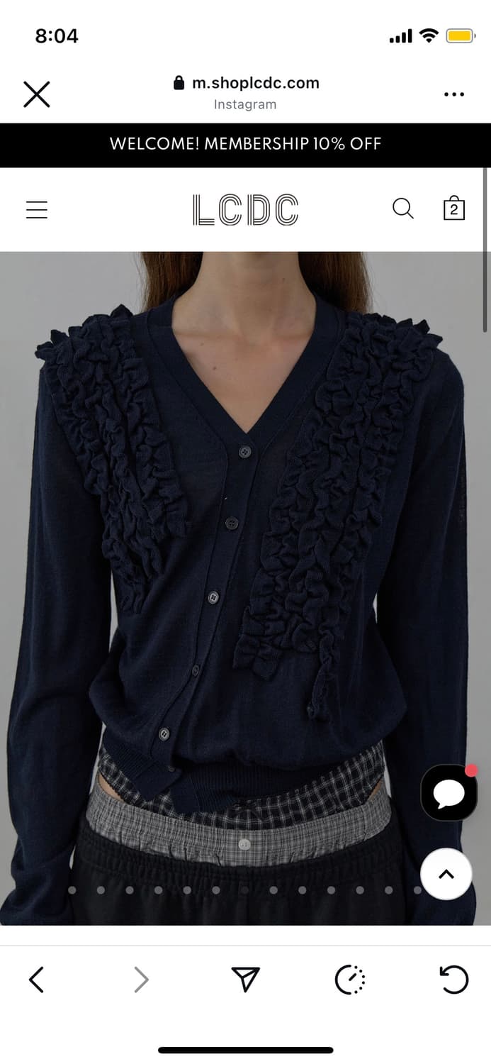 Lcdc ASYMMETRIC FRILL CARDIGAN 상품이미지2