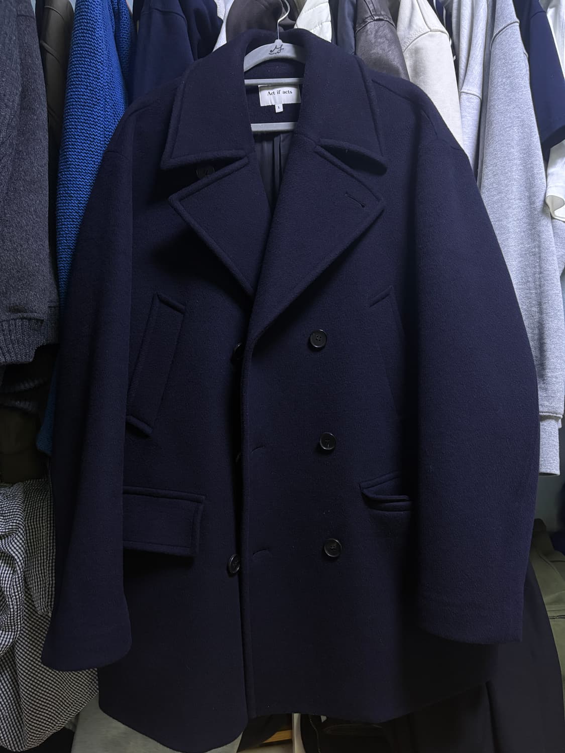 아트이프액츠 피코트 네이비 L 상품이미지3