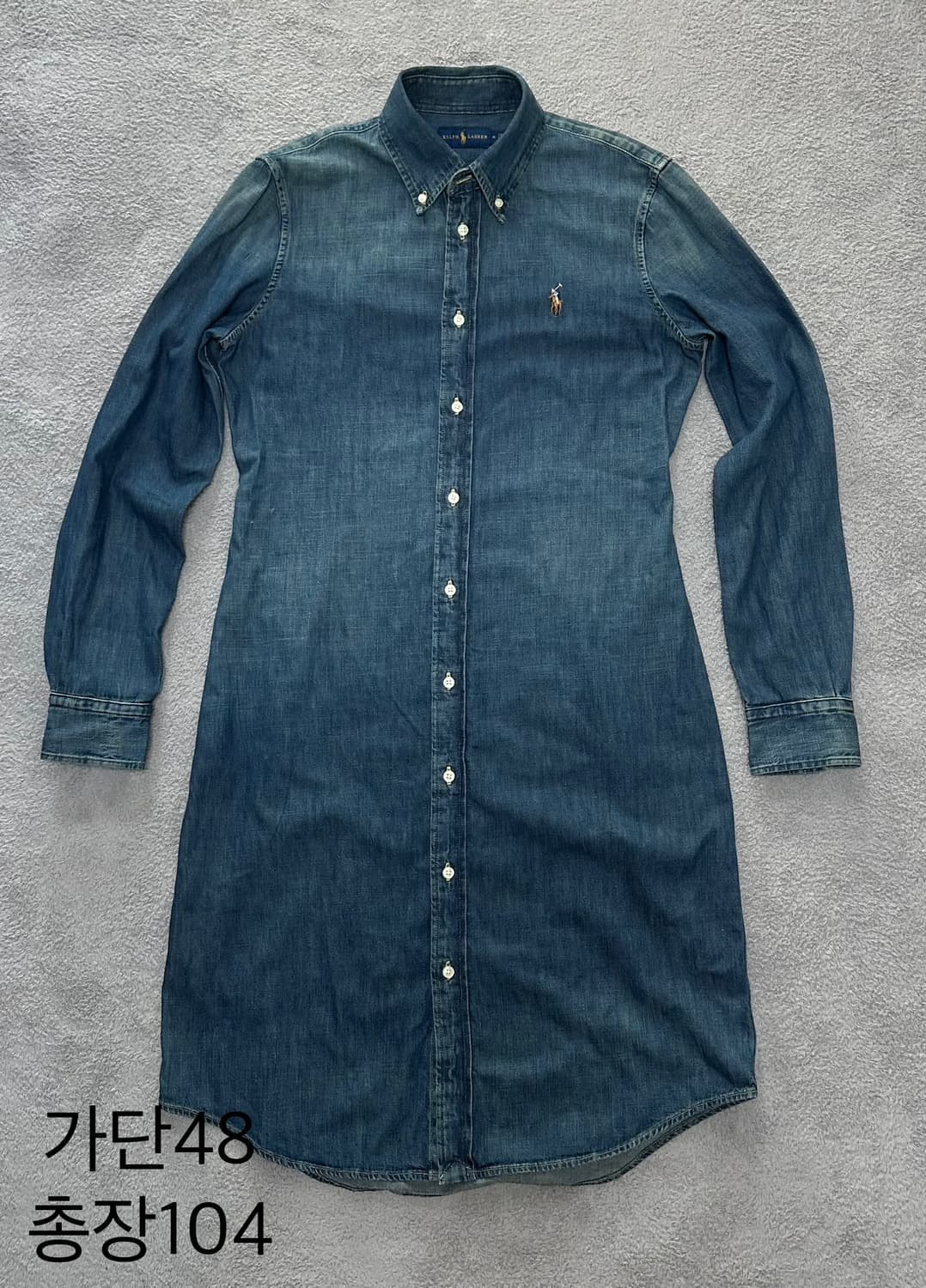 “Polo Ralph Lauren 빈티지 워싱 데님 셔츠 원피스 / M  상품이미지1