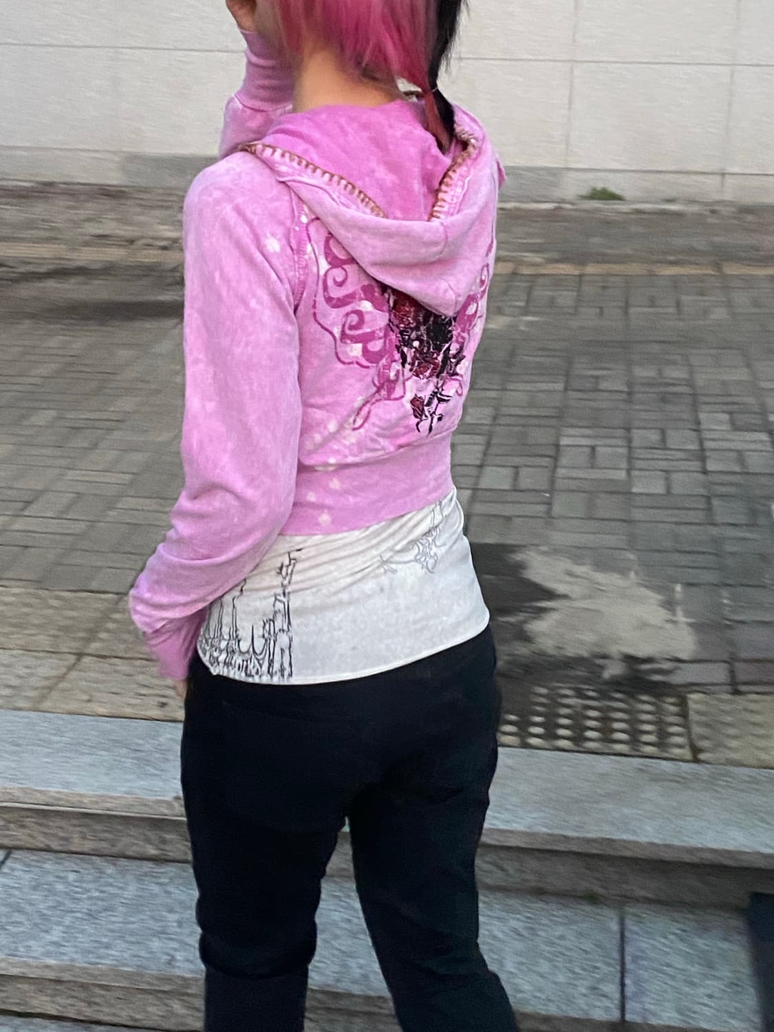 LGB Hysteric Glamour crop hood zip up os 상품이미지4