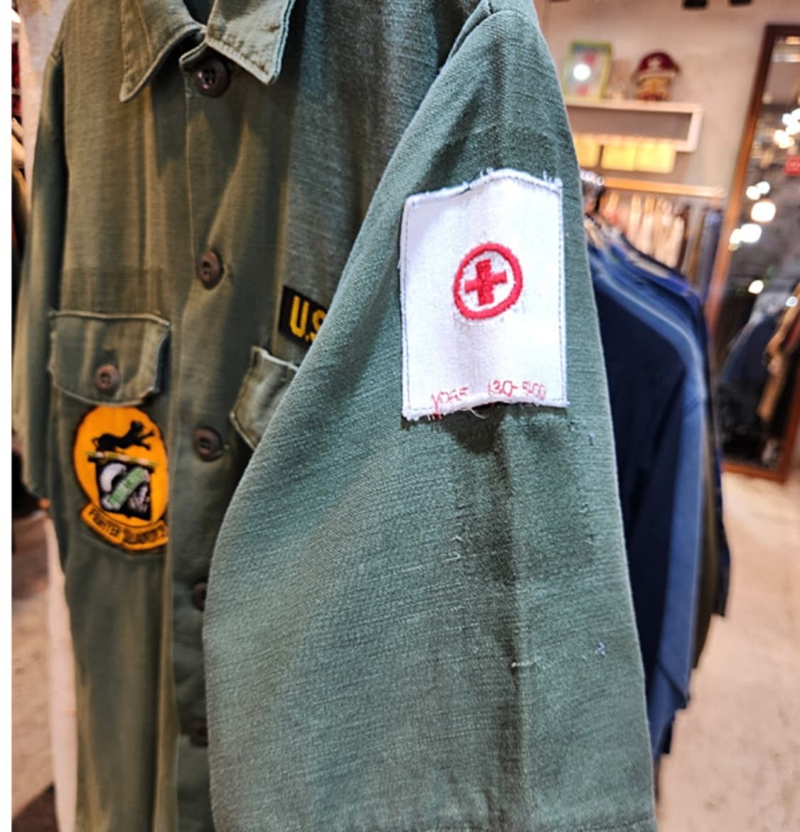 80s 미군 US NAVY 빈티지 카라 미해군 반팔 셔츠 상품이미지6