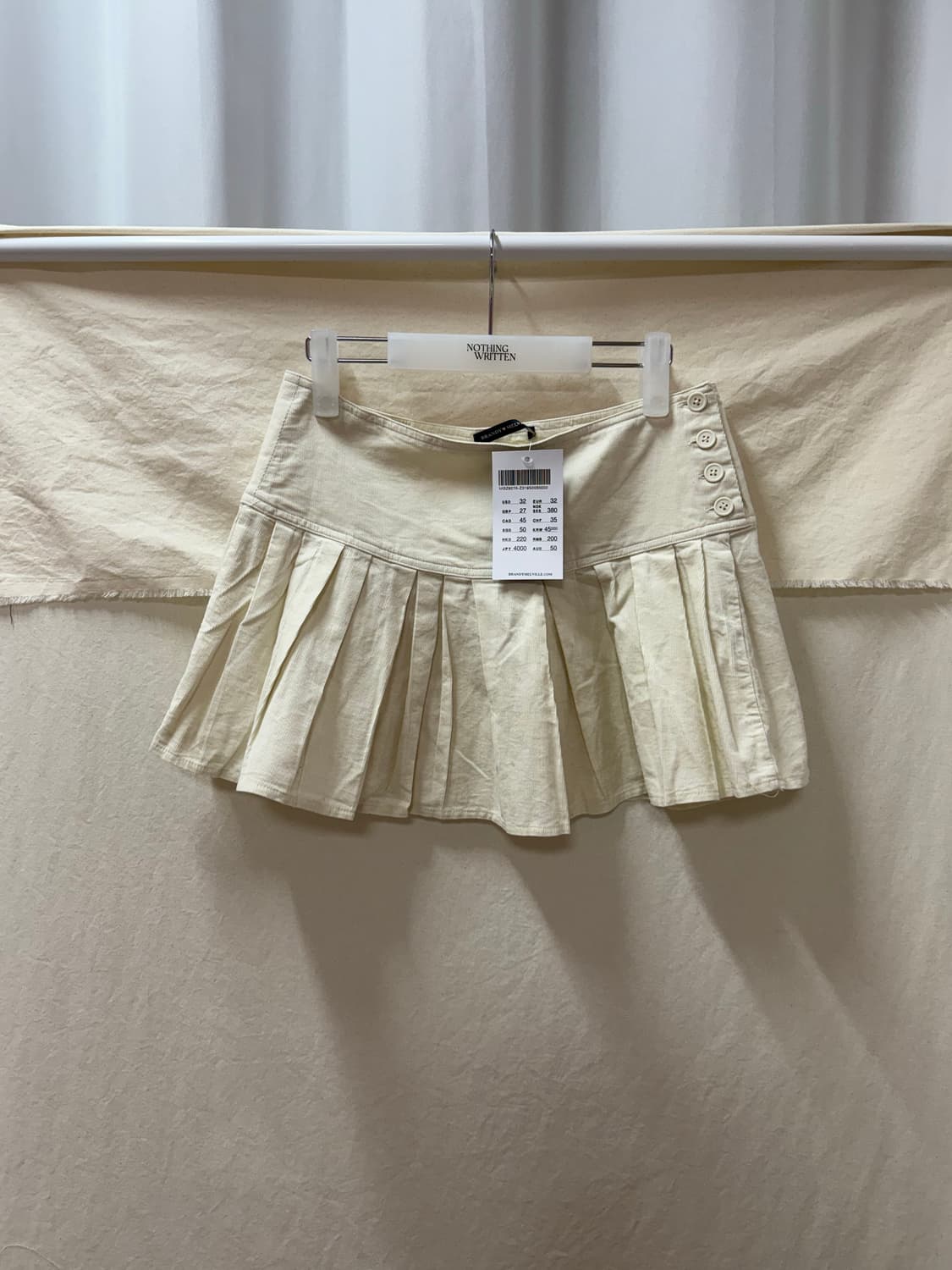 브랜디멜빌 코듀로이 스커트(ivory) 상품이미지1