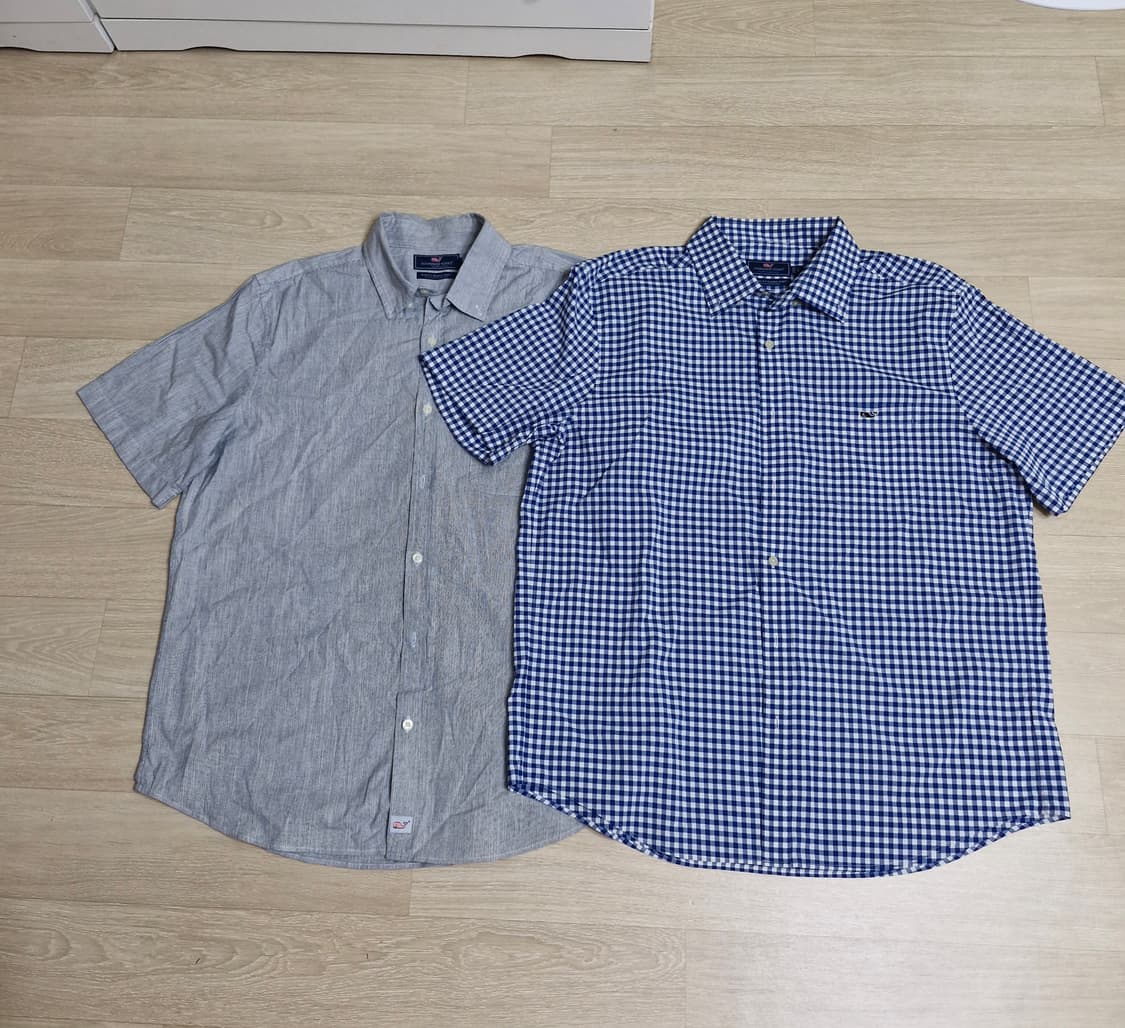 빈야드바인스 돌고래로고 셔츠L(105~110)2장 전부 상품이미지1