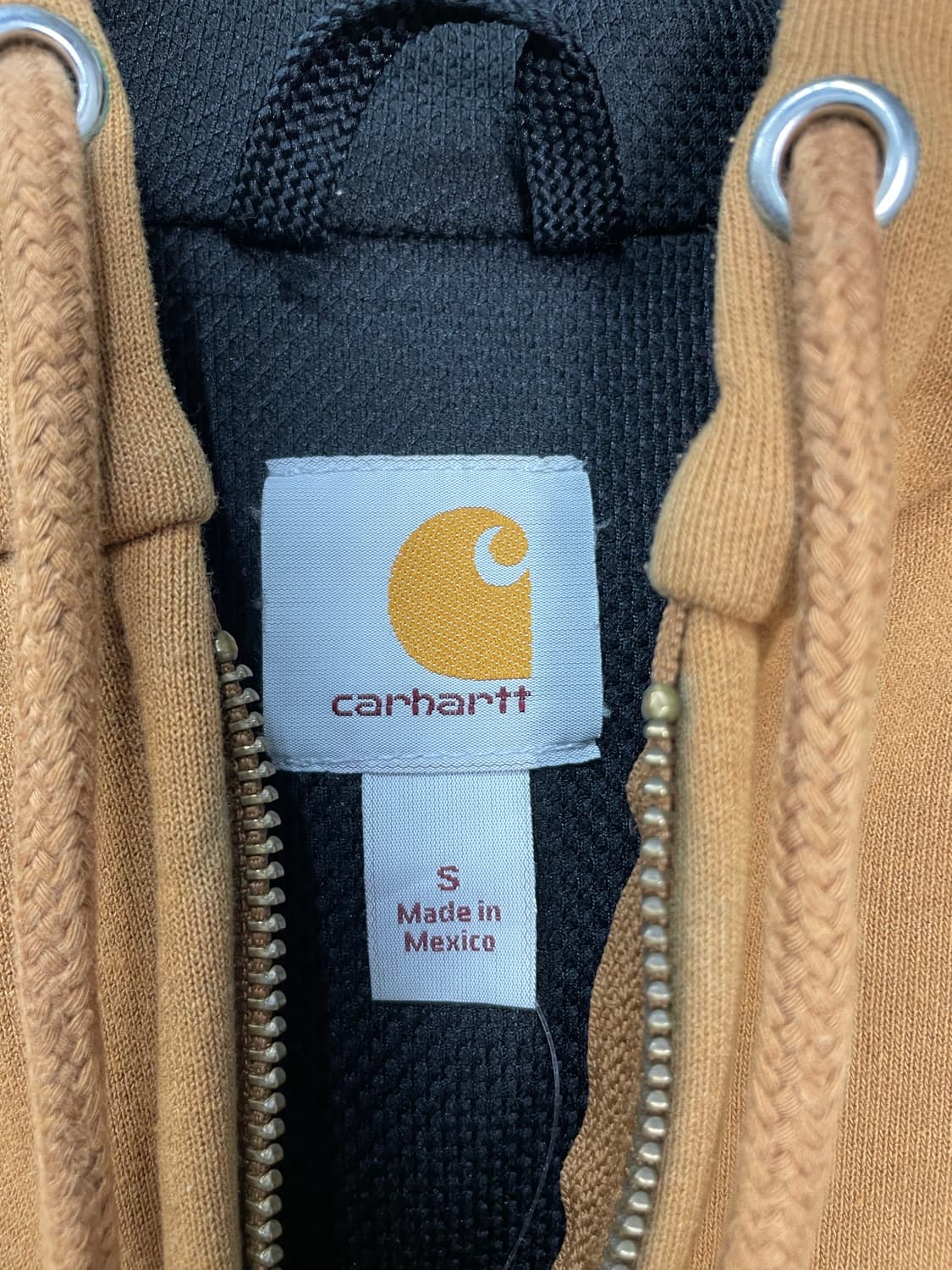 칼하트 브라운 포켓로고 후드집업 H1450 상품이미지3