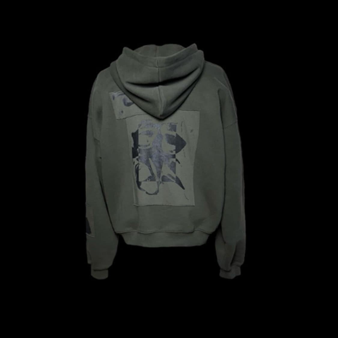 1 ) washed vienna patch zip hoodie khaki 상품이미지3