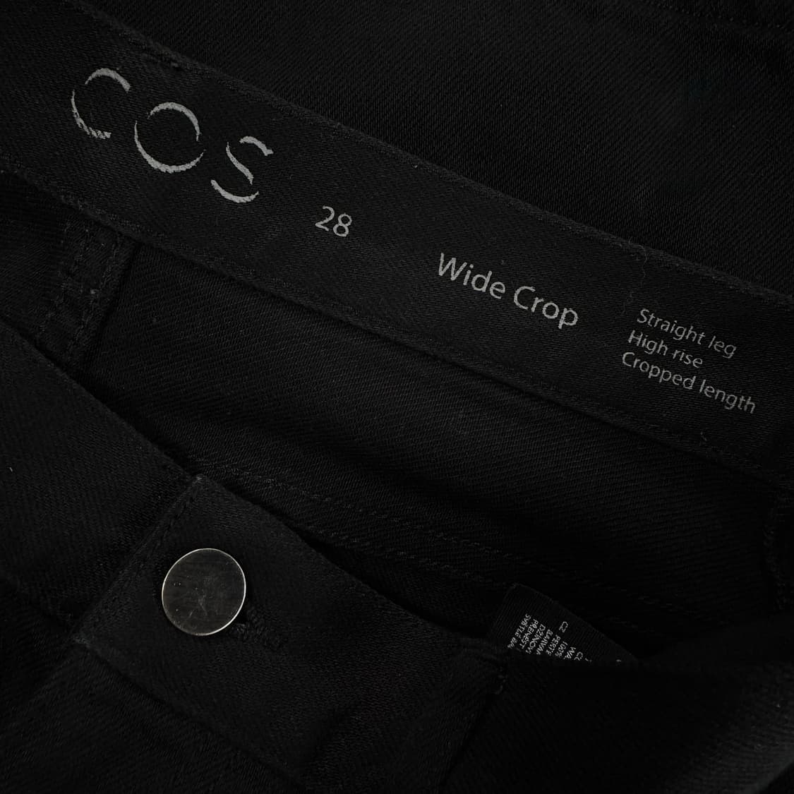 코스 COS 블랙 와이드 크롭 진 (28) 상품이미지2
