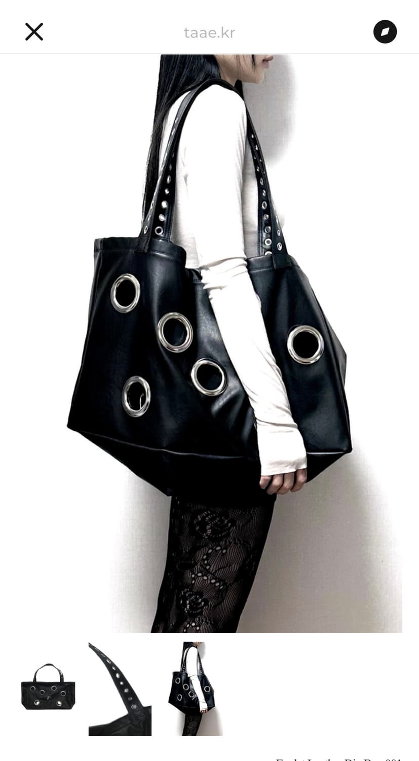 taae 아일렛 레더 빅백 상품이미지1