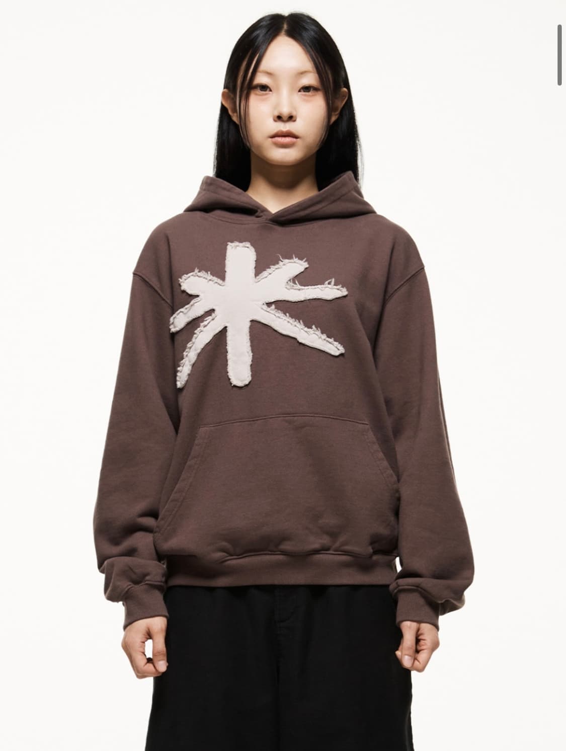 TCM s flower hoodie (dark brown) 상품이미지1