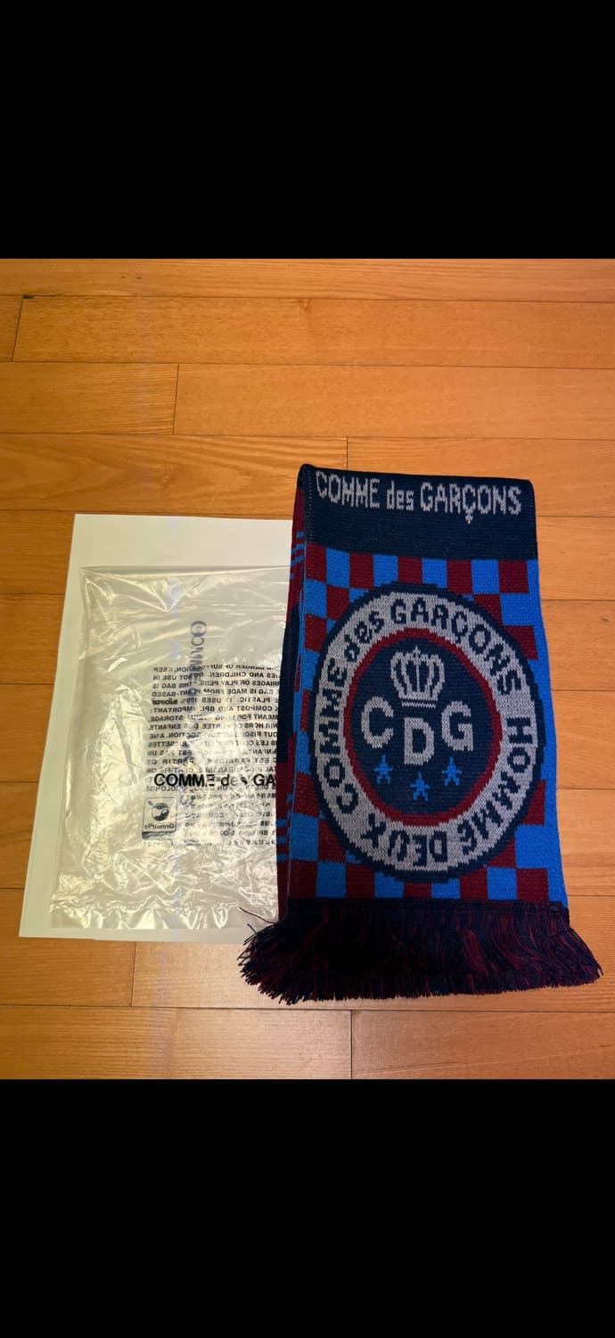 꼼데가르송 디럭스 축구 사커 컨셉 머플러 네이비 상품이미지3