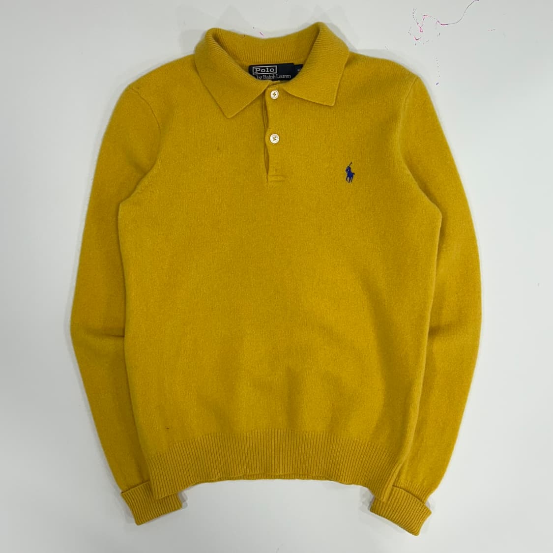 Polo 폴로 블루포니 옐로우 카라 니트 상품이미지3