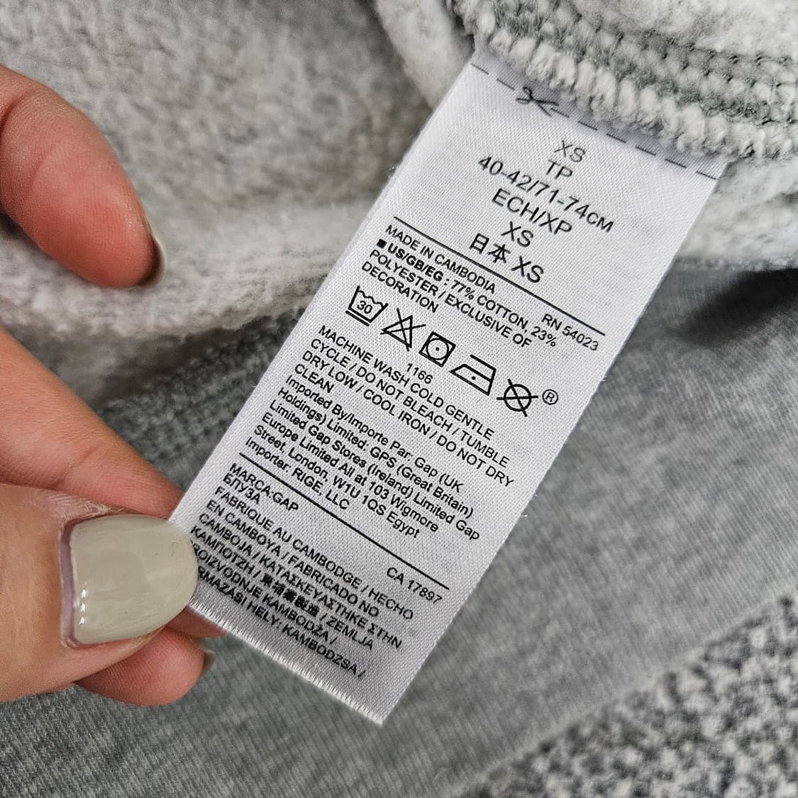 [XS] 갭 GAP 기모 빅로고 맨투맨 티셔츠 1104JM2 상품이미지7