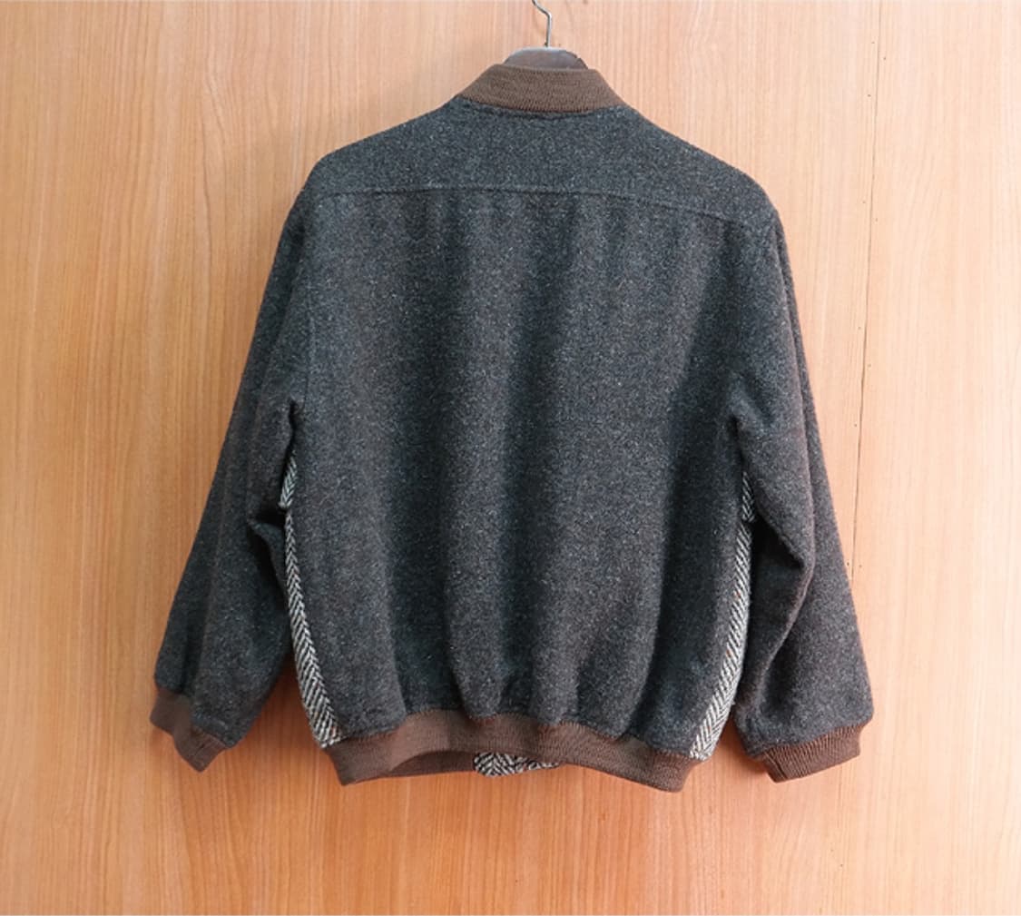 80-90s 울80% 빈티지 헤링본 자켓 우먼프리 상품이미지5