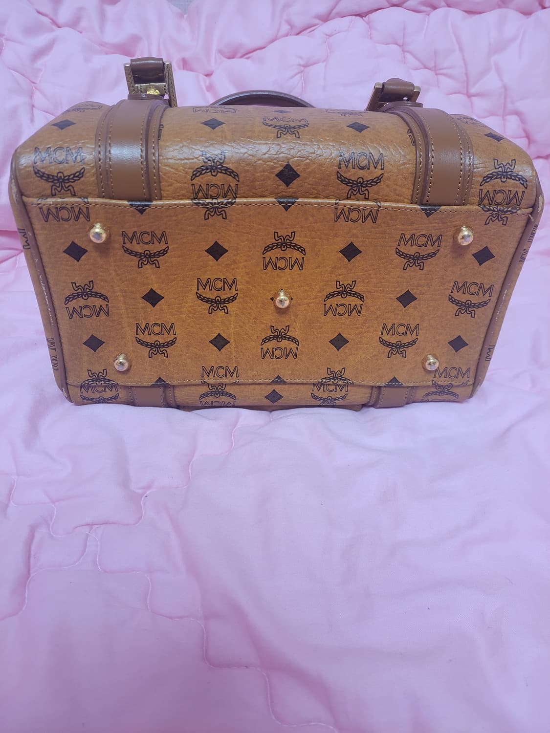 급처상태양호!MCM엠씨엠 비세토스 보스턴 토트백 레더가죽가방 루이비통st 상품이미지6