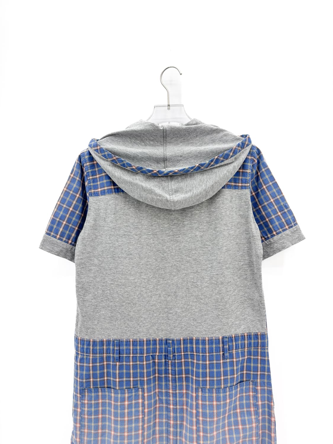 FRAPBOIS 체크 반팔 후드 원피스 자켓 상품이미지8