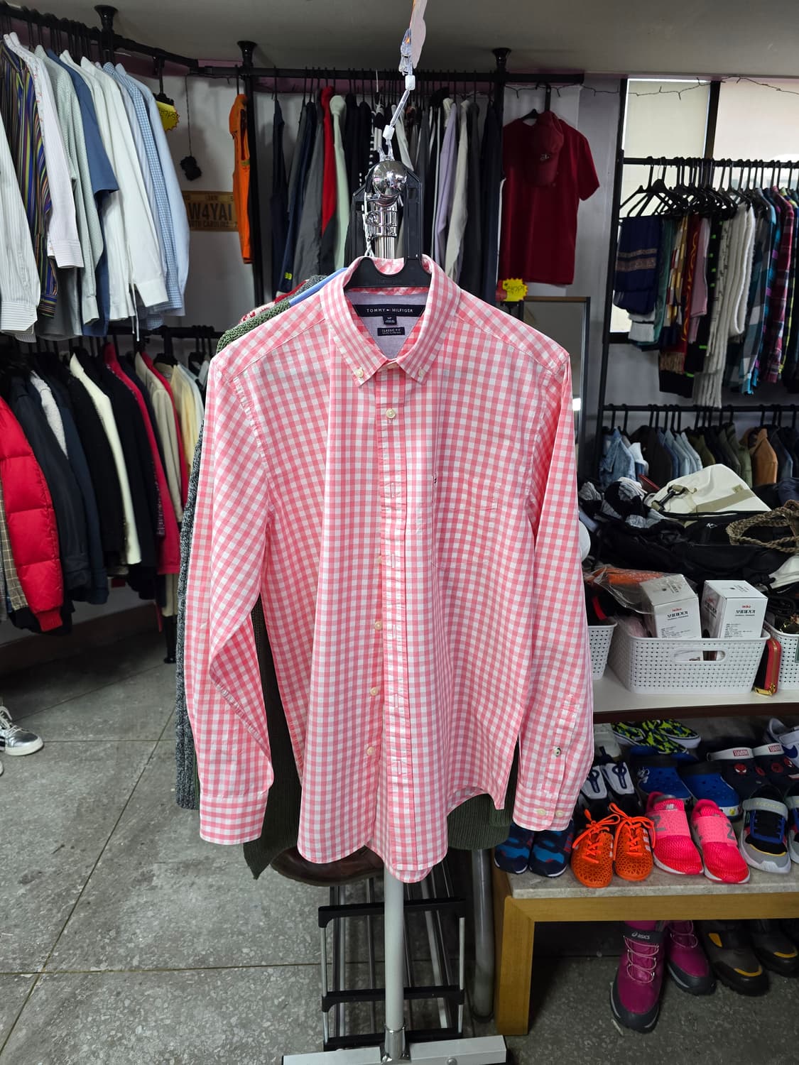 타미힐피거 핑크 체크 남방 (1401) 상품이미지1