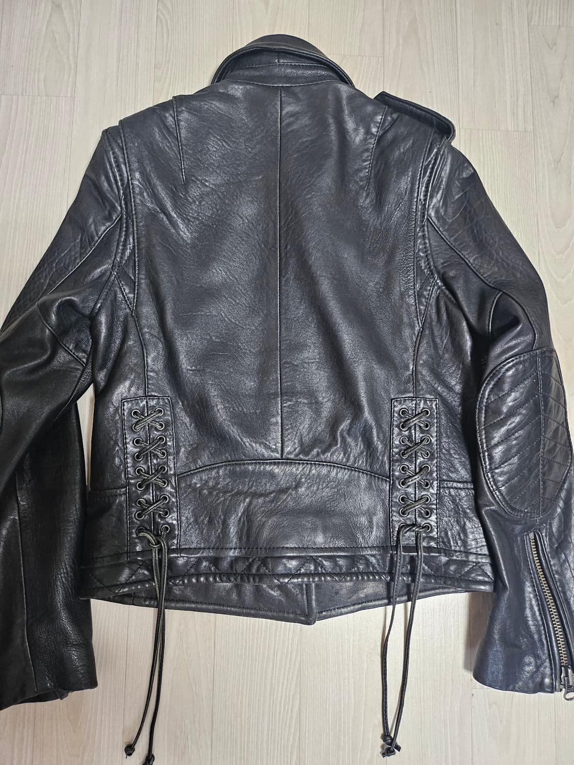 Zadig & Voltaire 블랙 가죽 라이더 자켓 상품이미지7