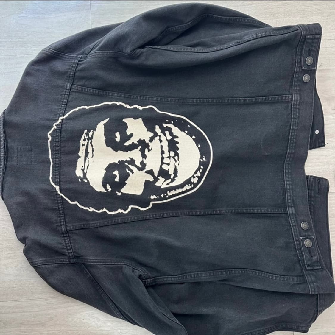 오베이 흑청 데님 자켓 L 판매합니다 OBEY MISFITS 상품이미지3