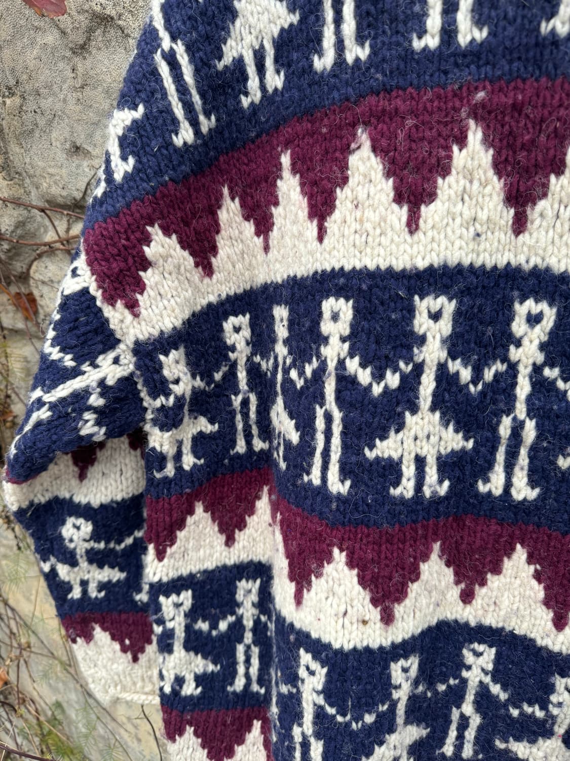 90s open country 네이티브 아메리칸 에콰도르 핸드 울 니트 상품이미지5