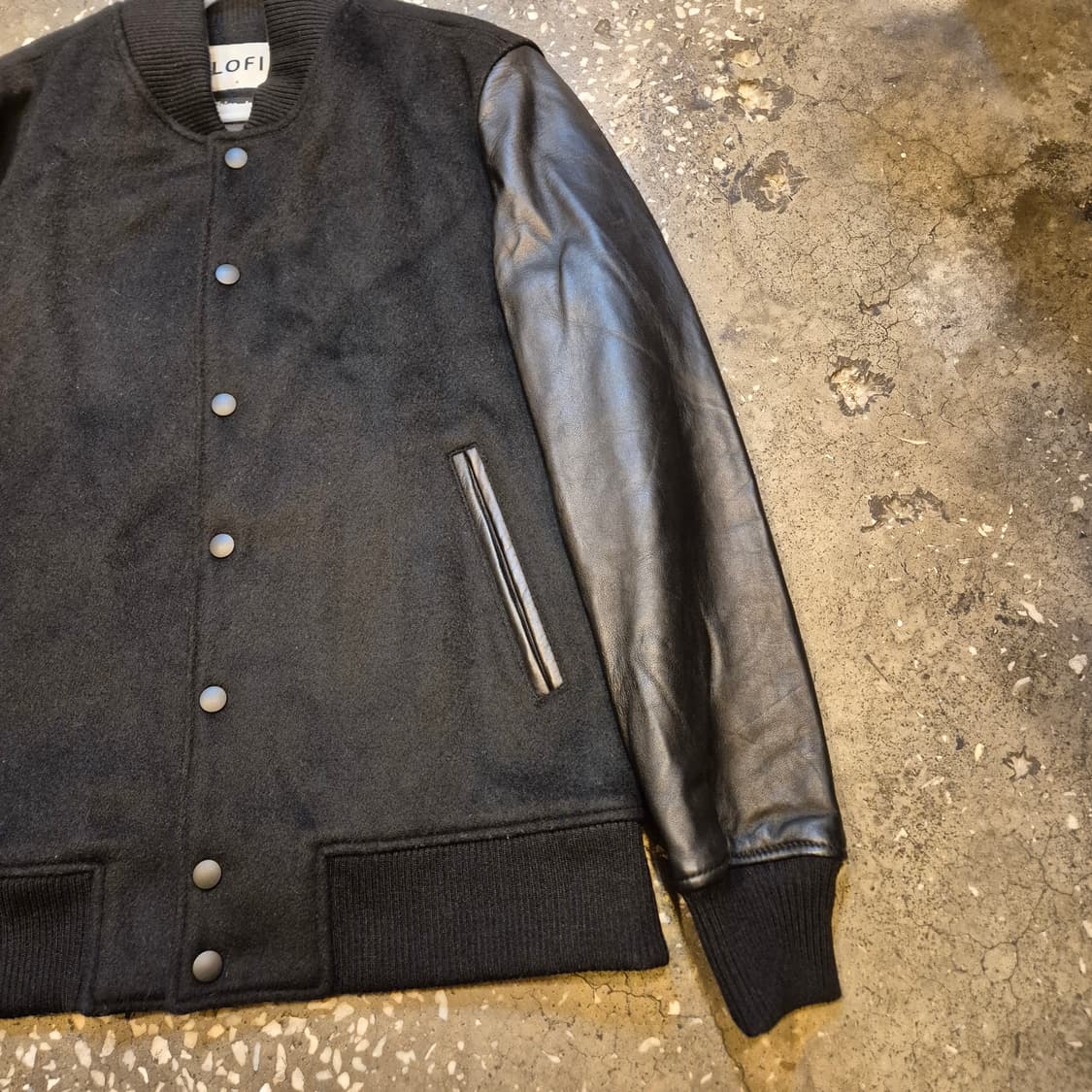 M 양가죽 배색 바시티자켓  상품이미지7