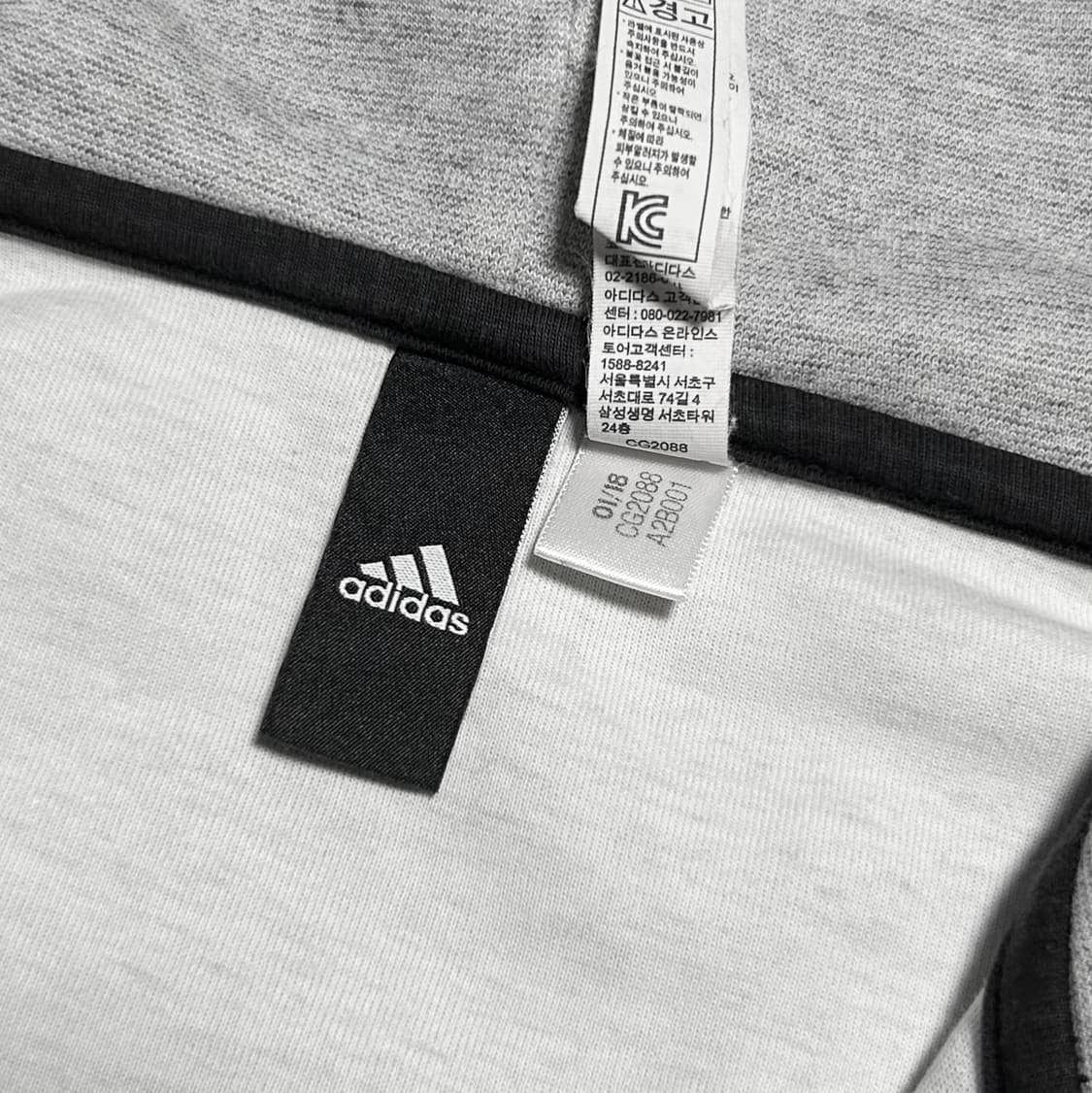 [M] adidas 아디다스 그레이 트레이닝 후드집업 자켓 상품이미지8