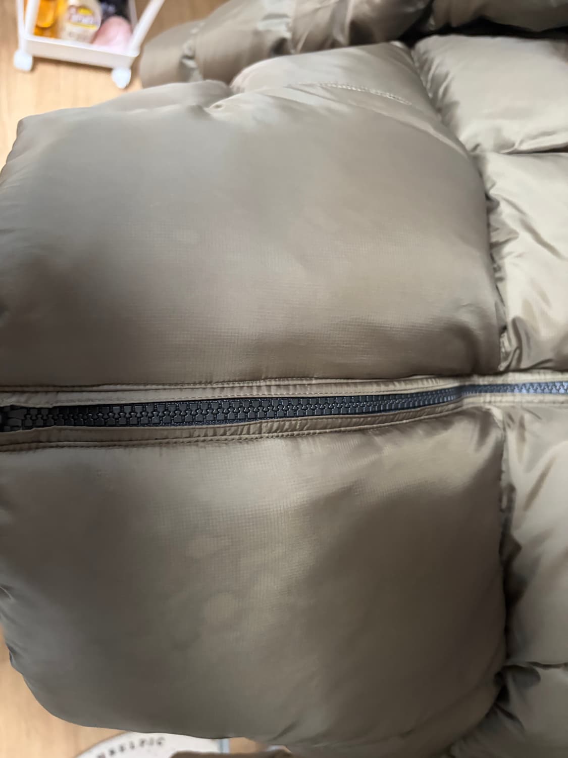 [2] 노클 후디 덕다운 카키 상품이미지5