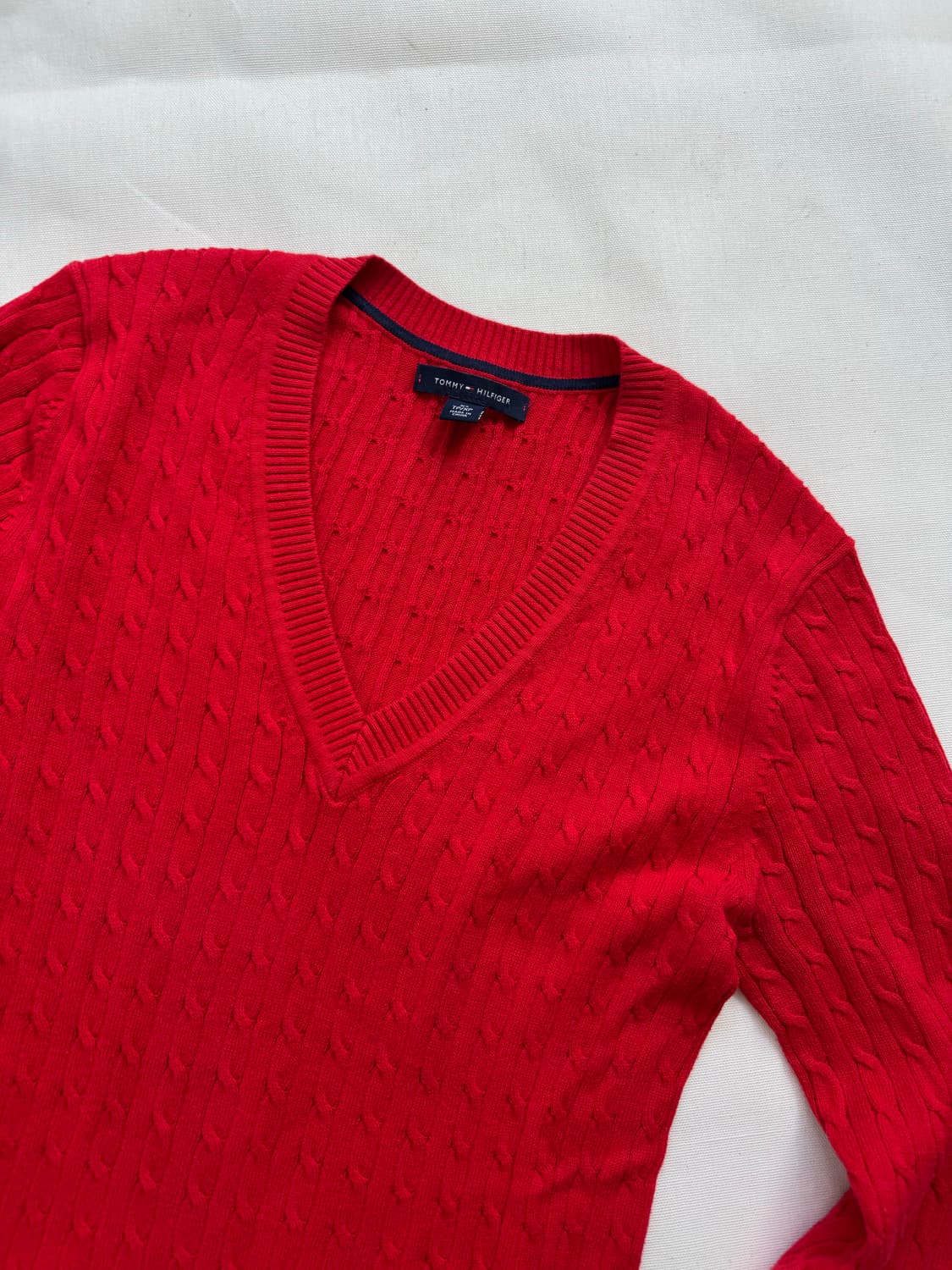 tommy hilfiger 타미힐피거 브이넥 꽈배기 니트 상품이미지2