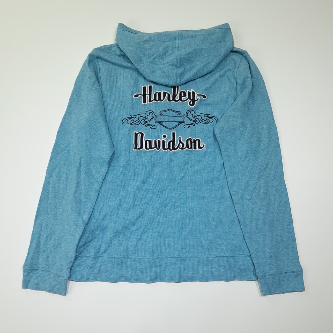 CL562 XL 할리데이비슨 미니 와플 라이트블루 후드 티셔츠 상품이미지6