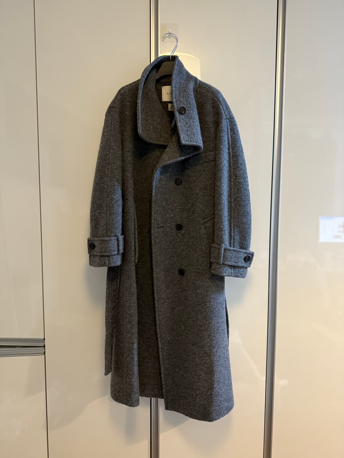(새상품) 루에브르 벨티드 하이넥 롱코트1 S 상품이미지2