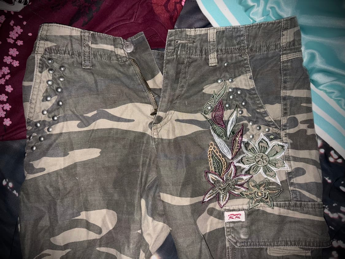 빈티지 디테일 카고 밀리터리 7부 팬츠 y2k 2000s 상품이미지2