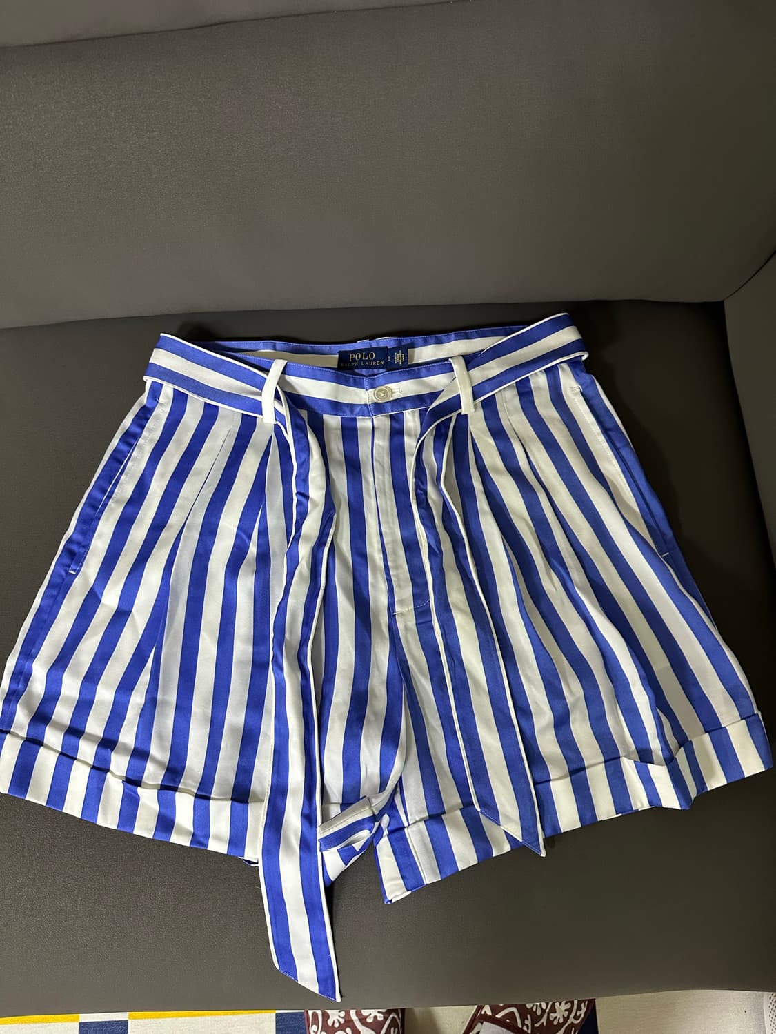 폴로 랄프로렌 스트라이프 사틴 반바지 상품이미지1