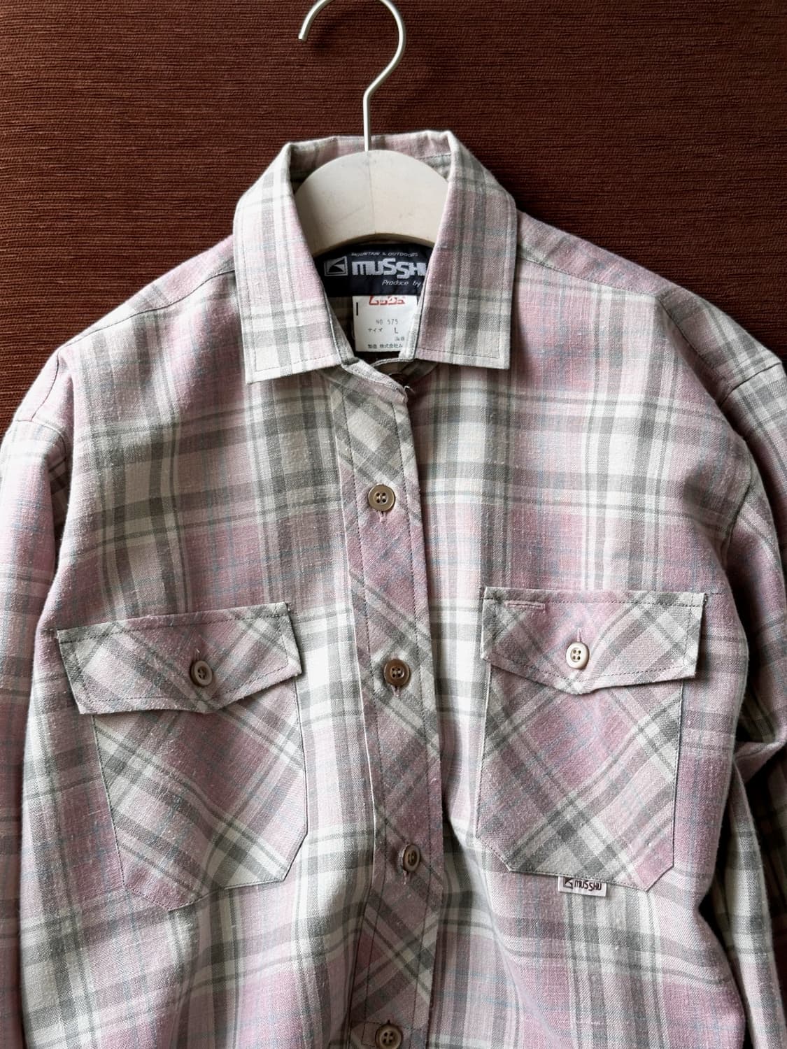 Linen blend design work shirt 상품이미지1
