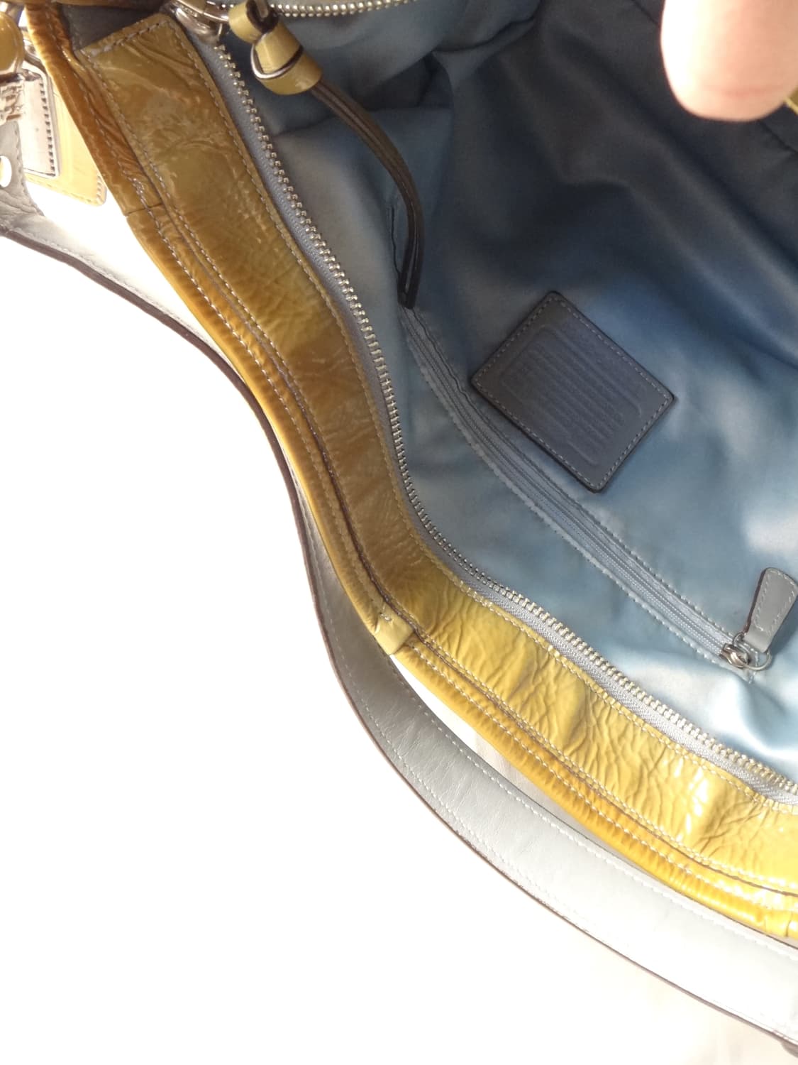 COACH gloosy shoulder lime bag 상품이미지7